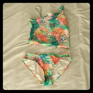 Kids off the shoulder 2 piece bathing suit